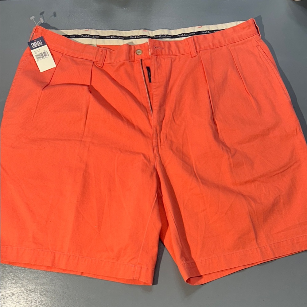 Polo Ralph Lauren with tags  Men's Flat Front Shorts in Vibrant Coral size 42
